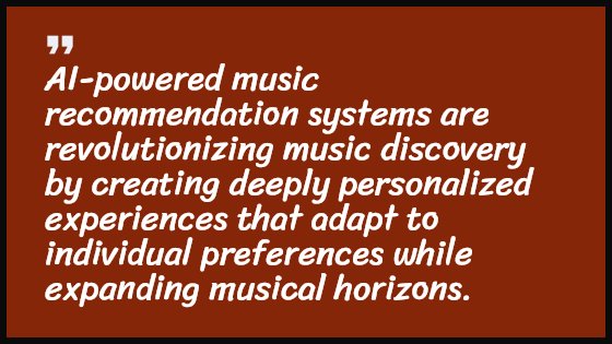 AI-powered music recommendation systems are revolutionizing music discovery by creating deeply personalized experiences that adapt to individual preferences while expanding musical horizons.