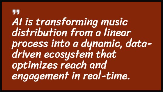 AI is transforming music distribution from a linear process into a dynamic, data-driven ecosystem that optimizes reach and engagement in real-time.