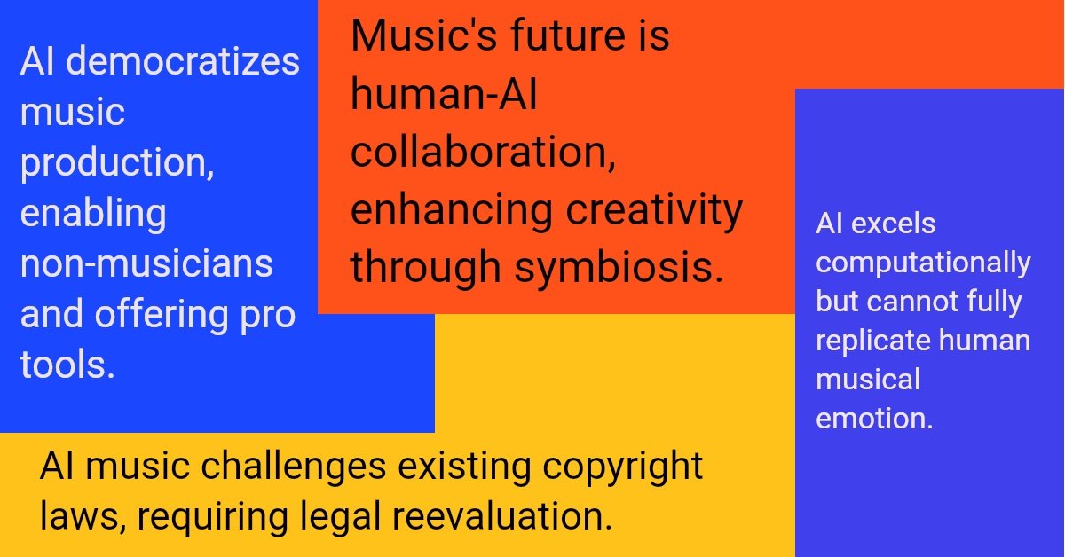 AI democratizes music production, enabling non-musicians and offering pro tools.